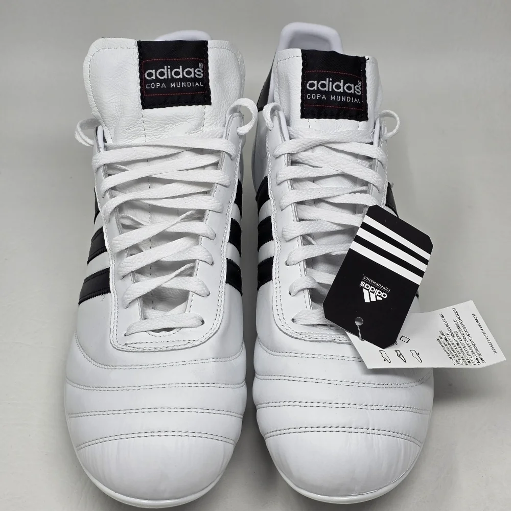 Adidas Copa Mundial Men’s Leather Soccer Cleats White Black Size 13 ID4050 New